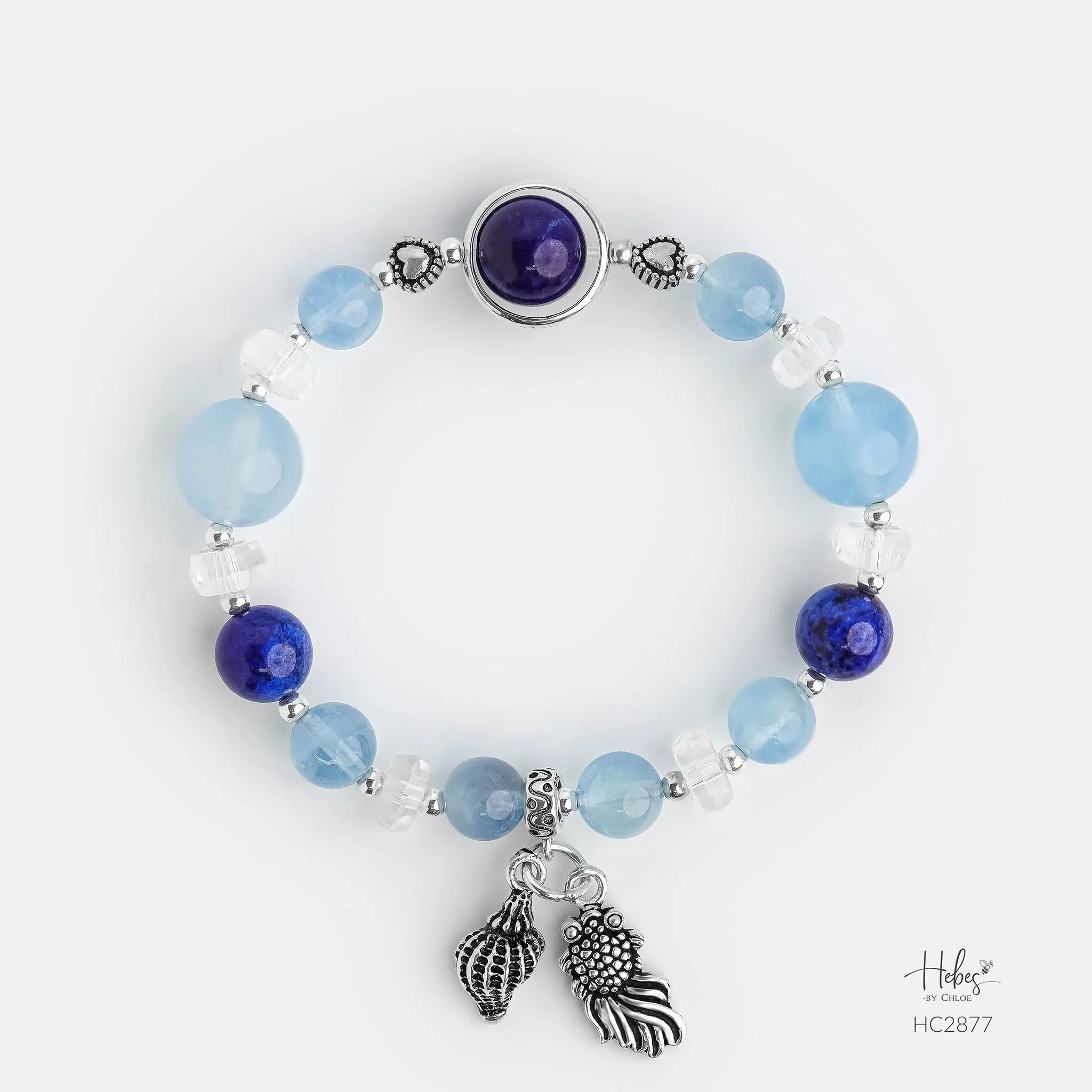 Blue Aquamarine Stone Reiki Healing Bracelet for Men & Women for courage,  Size: Beads Size 8mm at Rs 1300/piece in Mumbai