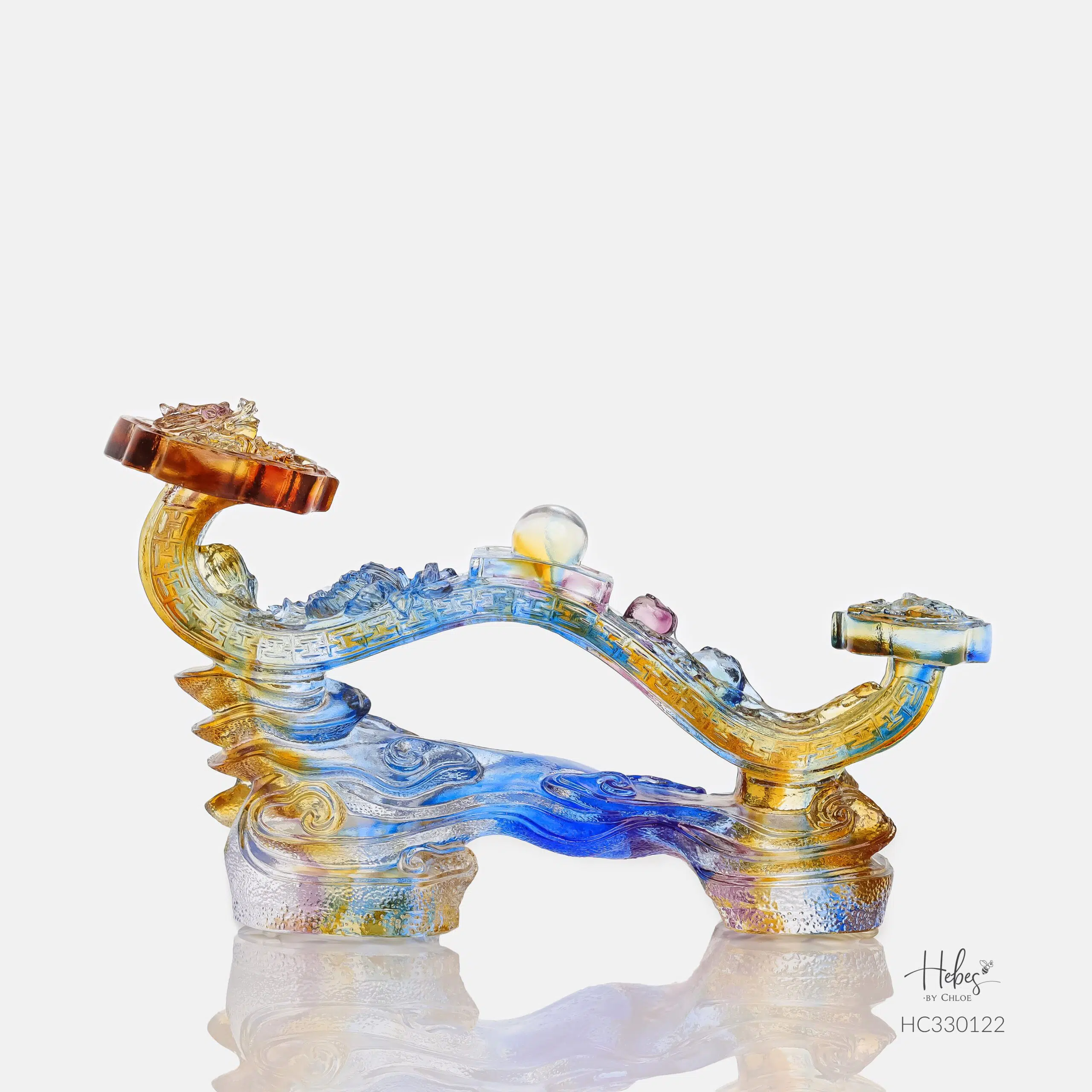 Crystal Fengshui Dragon Pheonix Ruyi HC330122 Healing Crystal Bracelets