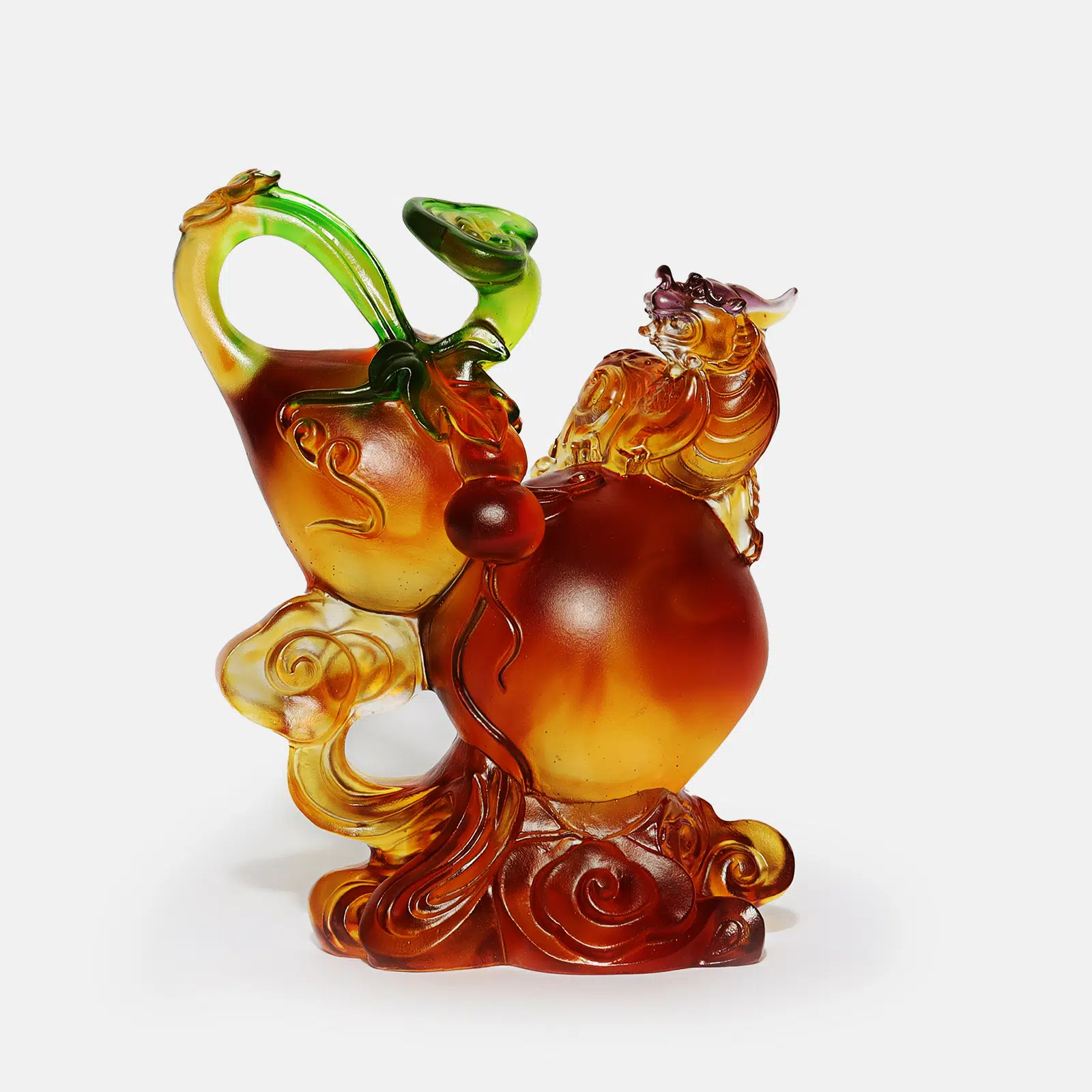 Crystal-Feng-Shui-Lucky-Quilin-Riding-Wine-Gourd-Statue -HC330121